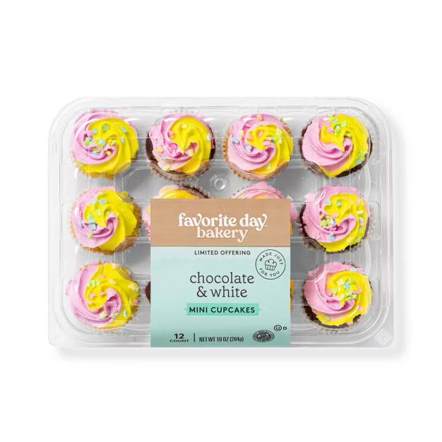 Spring Chocolate & White Mini Cupcakes 10oz/12ct - Favorite Day™ | Target