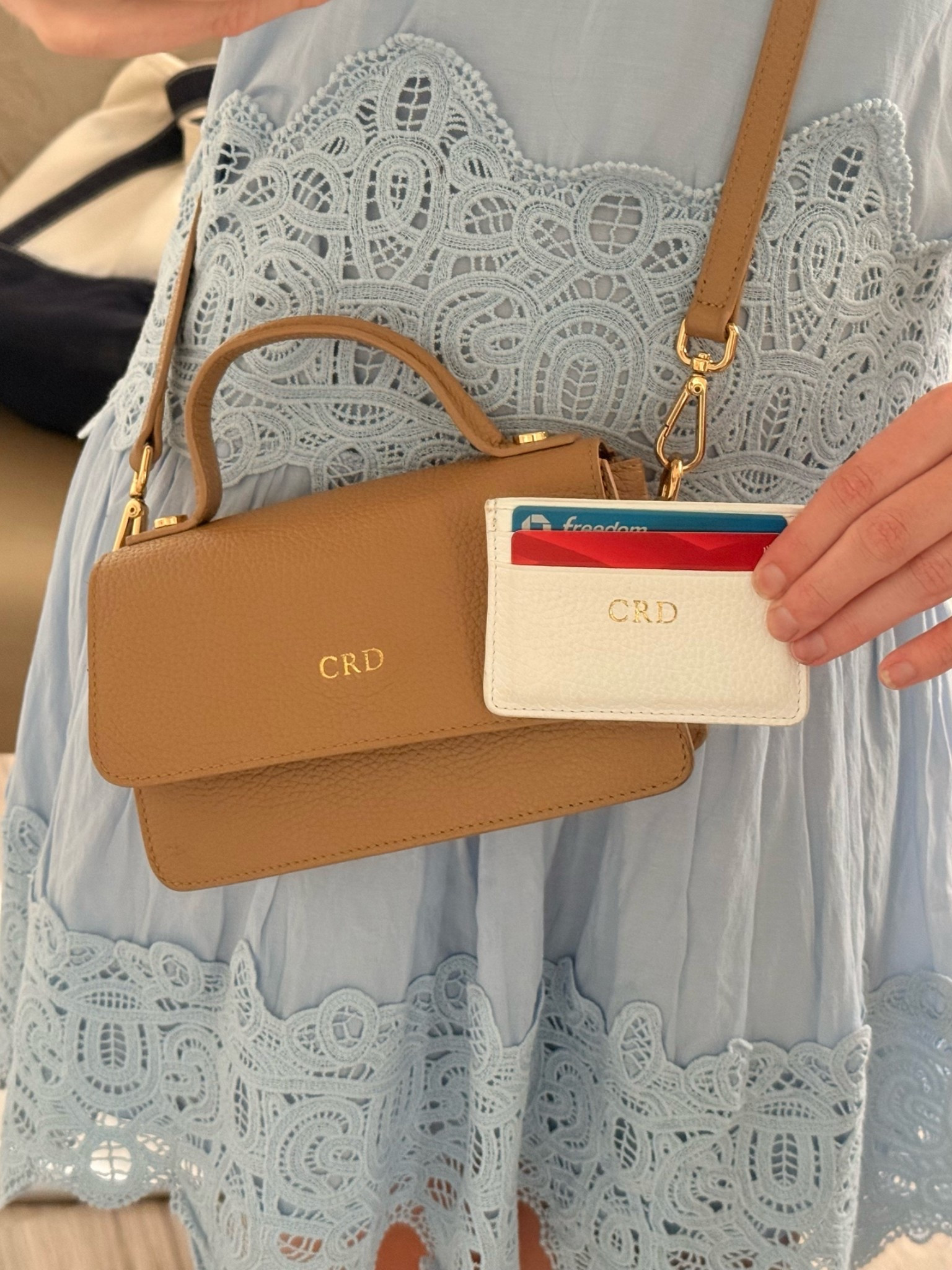 For the monogram obsessed like me, the CUTEST monogram purse and matching card holder!