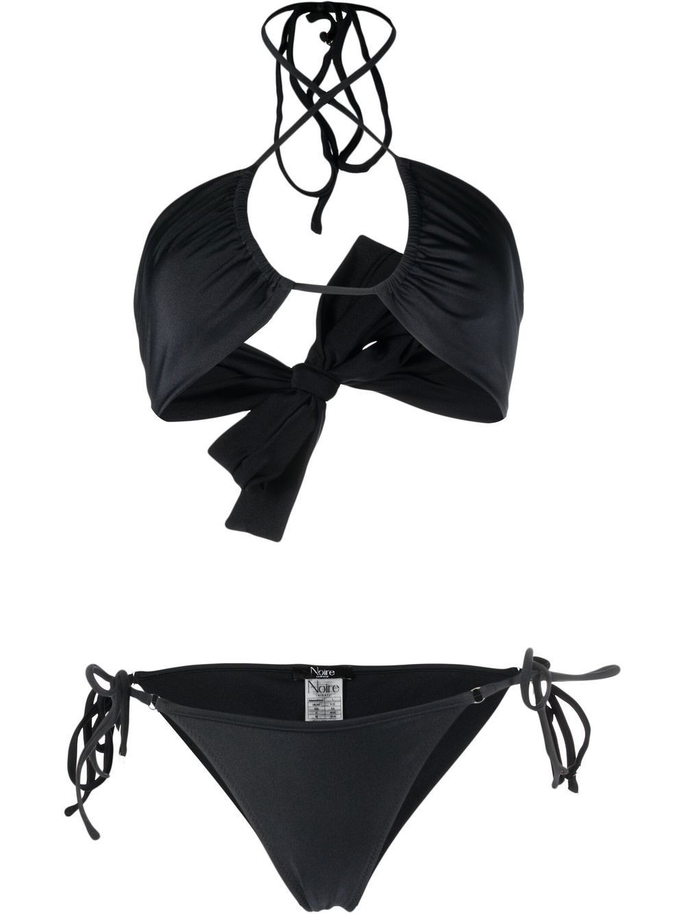 Noire Swimwear halter-neck bikini - Black | Farfetch Global