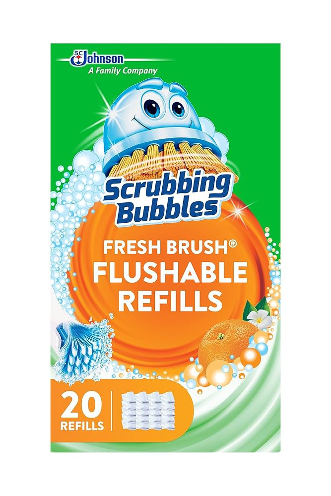 Scrubbing Bubbles Flushable Toilet Bowl Wand Cleaner Refills, Fresh Brush Cleaner Toilet Refill P... | Amazon (US)
