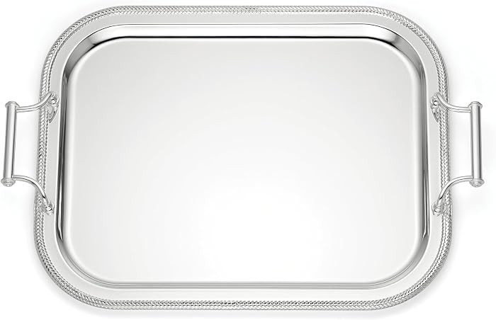 Reed And Barton 896102 Rectangle Silverplate Tray With Handles | Amazon (US)