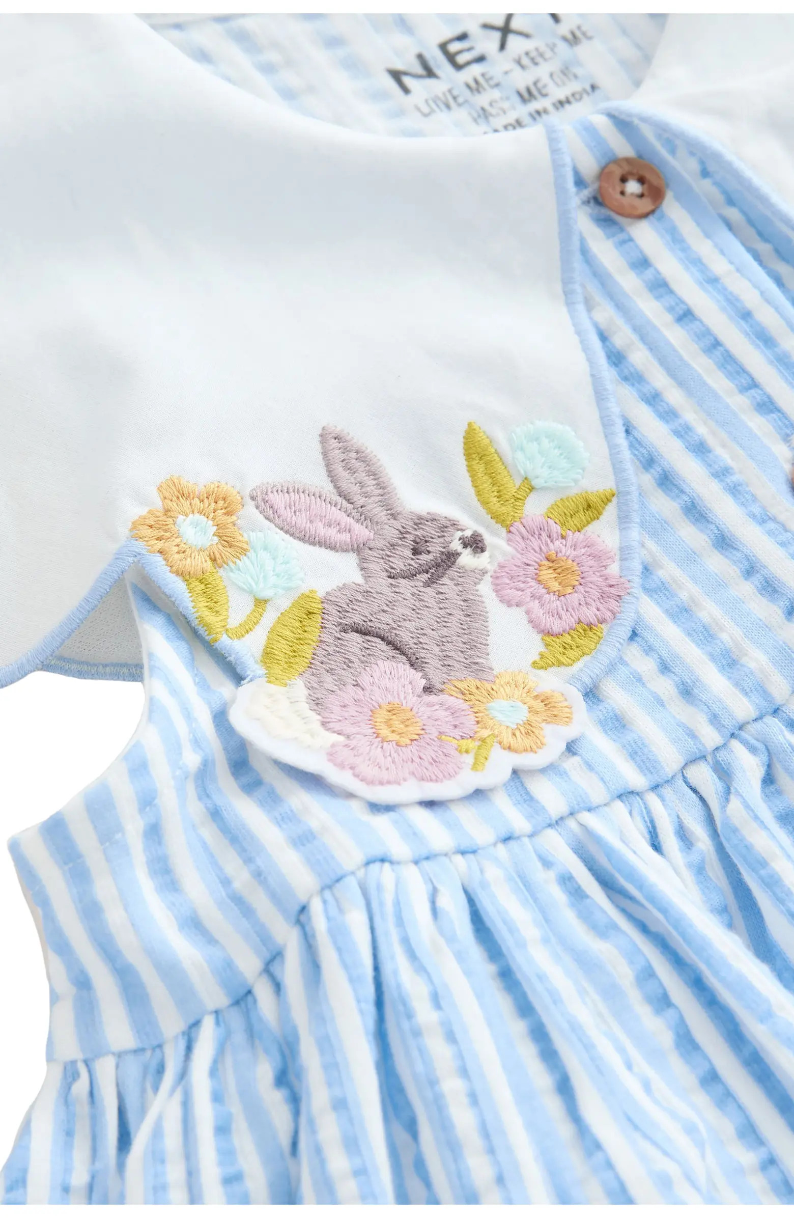 Kids' Statement Collar Seersucker Dress | Nordstrom