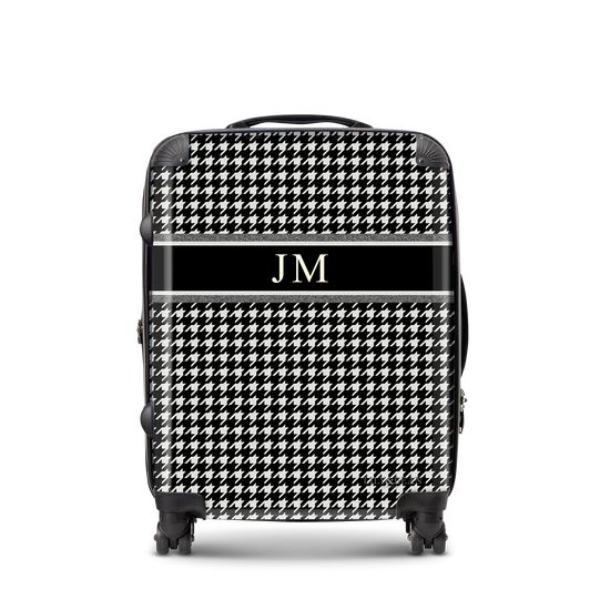 Lily & Bean personalised Luggage Houndstooth | Lily and Bean