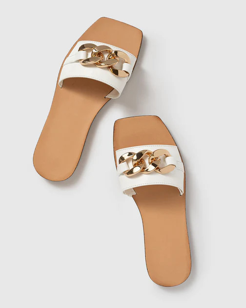 All The Rage Chain Sandal - White | VICI