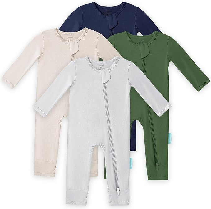 PurComfy Baby Long Sleeve Romper Jumpsuit, Premium Soft Rayon One Piece Pajamas Boy Girl 2-Way Zi... | Amazon (US)