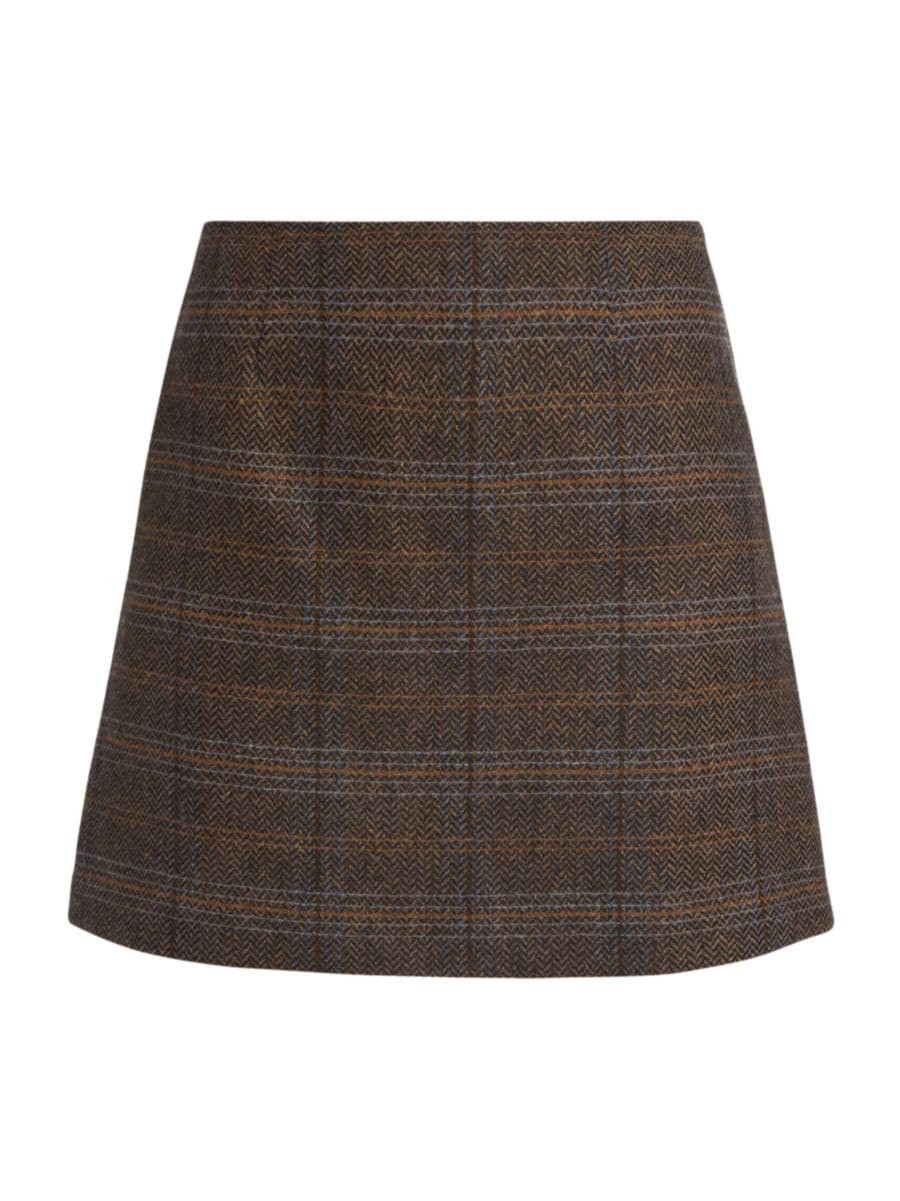 Brina Flared Plaid Miniskirt | Saks Fifth Avenue