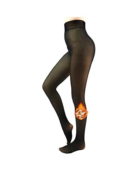 VERO MONTE Womens Opaque Fleece Lined Tights Colorful Warm Winter Thermal Tights | Amazon (US)