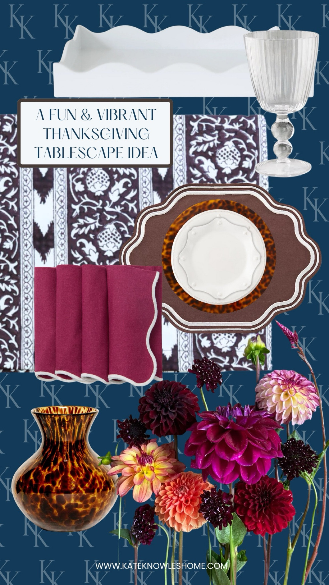 An unexpected, fun, and vibrant Thanksgiving tablescape! I’m loving the tortoise vase, brown scalloped placemat, magenta scalloped napkins, and the brown ikat patterned tablecloth to add some fun! I also linked a game we played last Thanksgiving that was a hit with kids and adults ❤️

#LTKStyleTip #LTKHome #LTKSeasonal