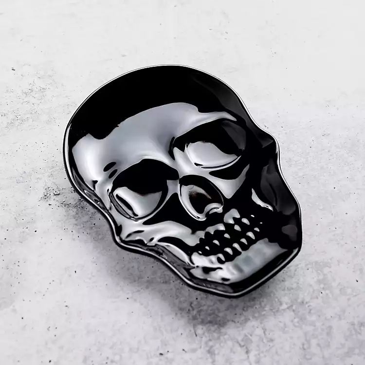 New! Black Skeleton Halloween Candy Dish | Kirkland's Home