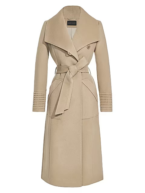 Long Wide-Collar Alpaca Wrap Coat | Saks Fifth Avenue (CA)