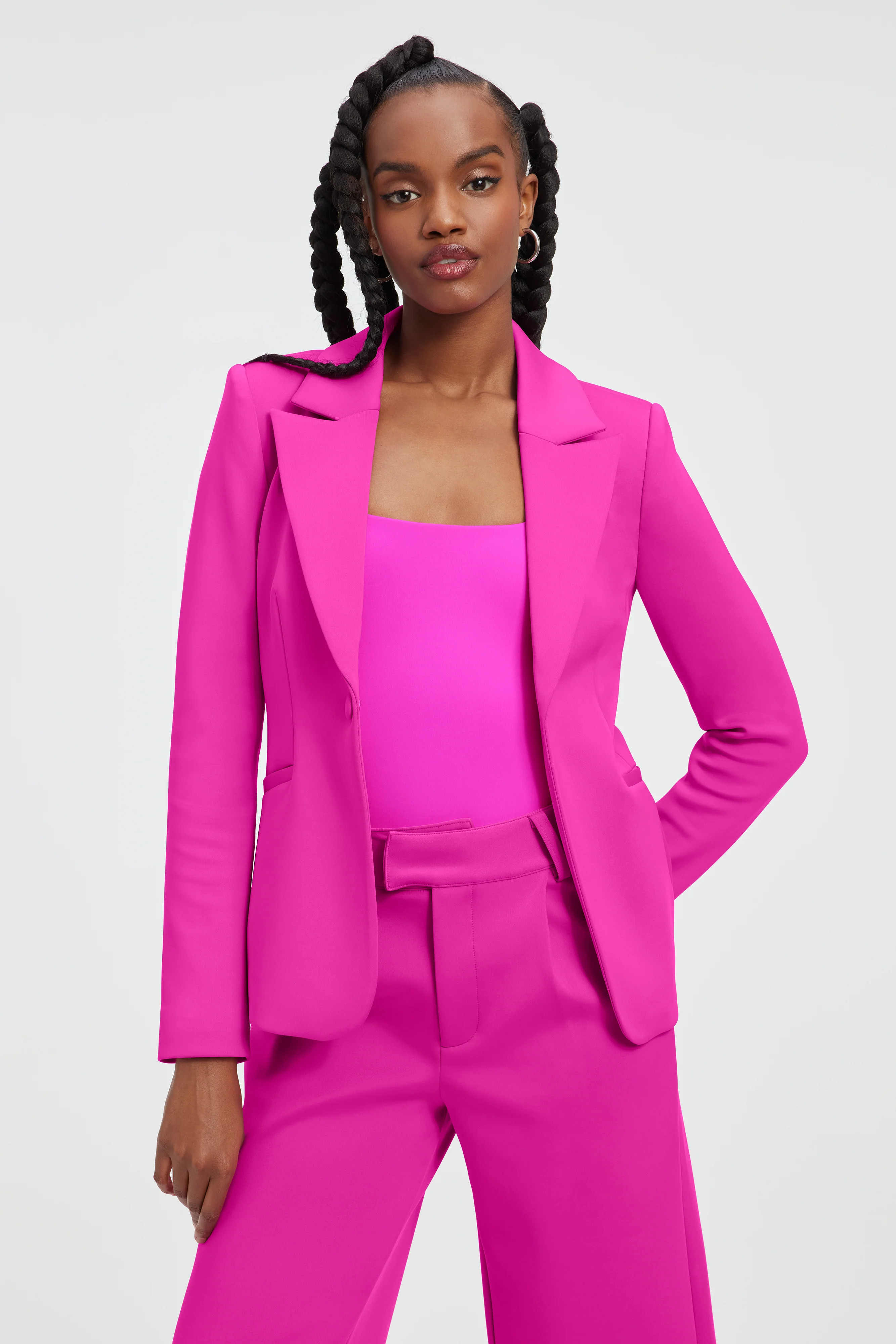 SCUBA FITTED BLAZER | FUCHSIA PINK001 | Good American
