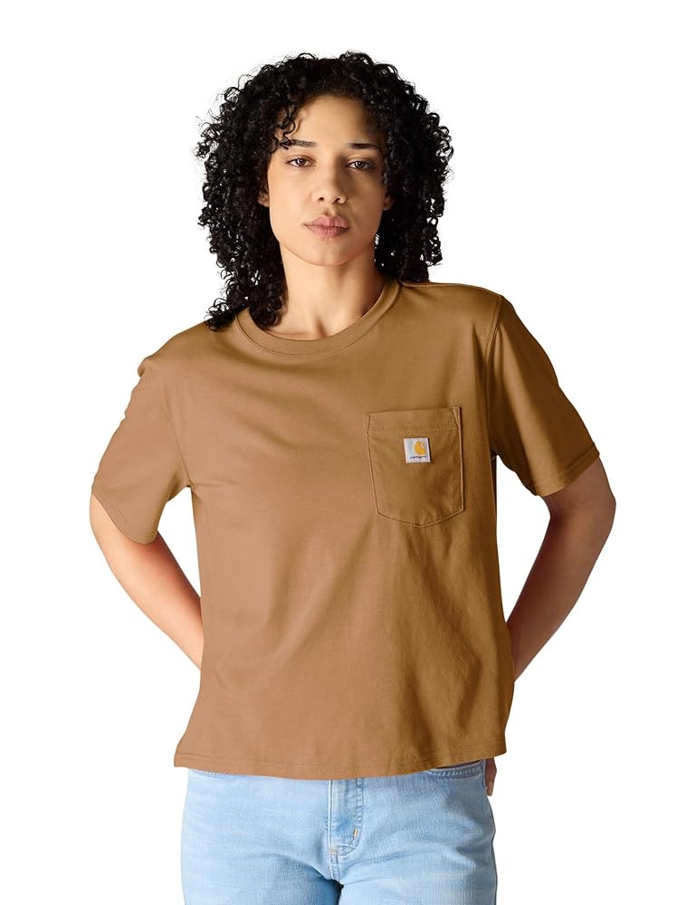 Carhartt Women's Tencel Fiber Series Loose Fit Short-Sleeve Pocket T-Shirt (Also Available in Plu... | Amazon (US)