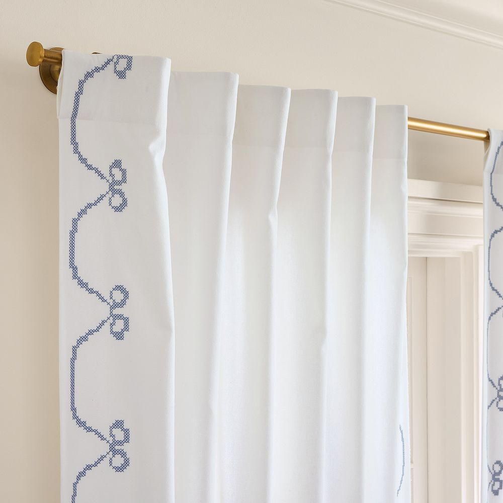 Georgia Bow Light-Filtering Curtain | Pottery Barn Teen