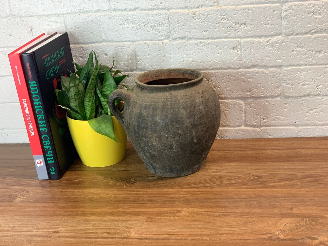 Ancient Clay Pot, Antique Clay Vessel, Rustic Ceramic Bowl, Pottery Jug, Primitive Rustic Earthen... | Etsy (US)