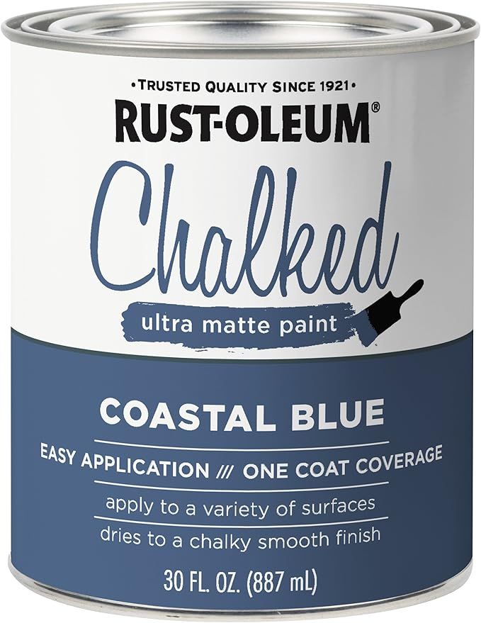 Rust-Oleum 329207 Ultra Matte Interior Chalked Paint 30 oz, Coastal Blue, 30 Fl Oz | Amazon (US)