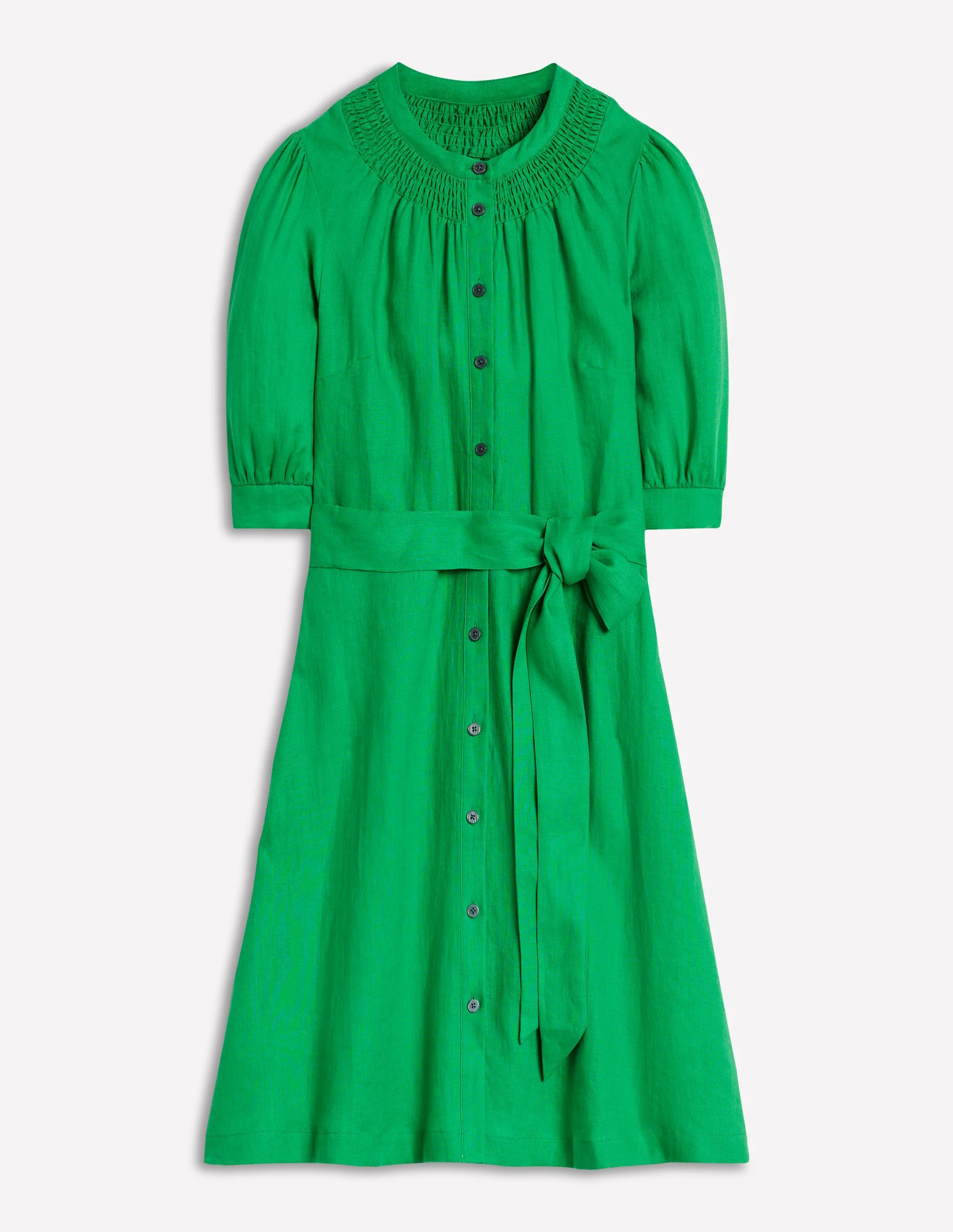 Ada Linen Short Dress-Sapling Green | Boden (US)