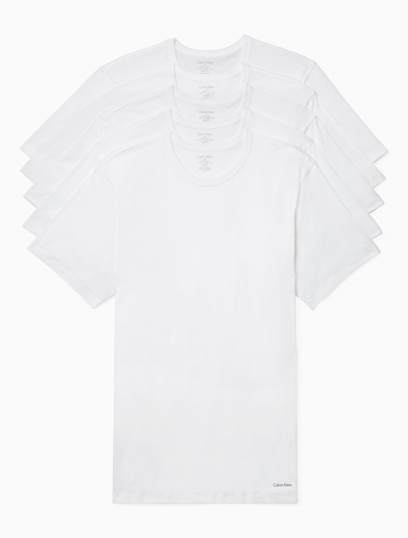 Cotton Classic Slim Fit 5-Pack Crewneck T-Shirt | Calvin Klein | Calvin Klein (US)
