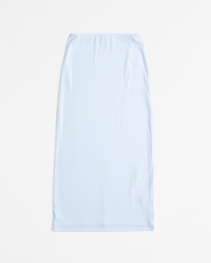 Powdered Rib Knit Maxi Skirt | Abercrombie & Fitch (US)