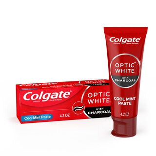 Colgate Optic White Teeth Whitening Charcoal Toothpaste, Cool Mint, 4.2 OZ | CVS Health