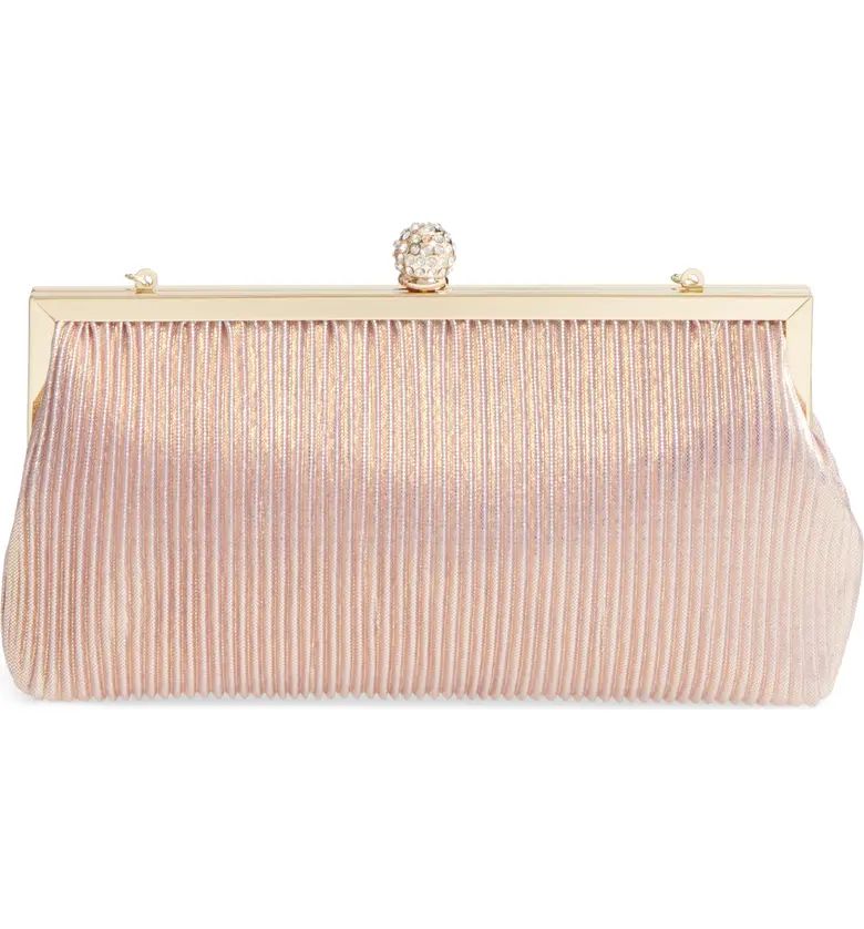 Aneka Pleated Shine Clutch | Nordstrom