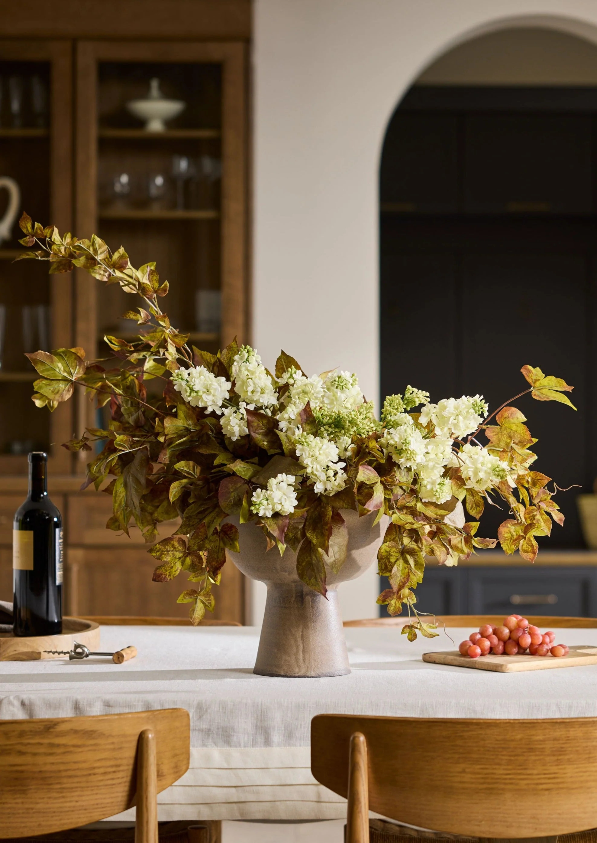 Faux Grape Ivy Garland Stem in Green Eggplant - 48 | House of Turnberry