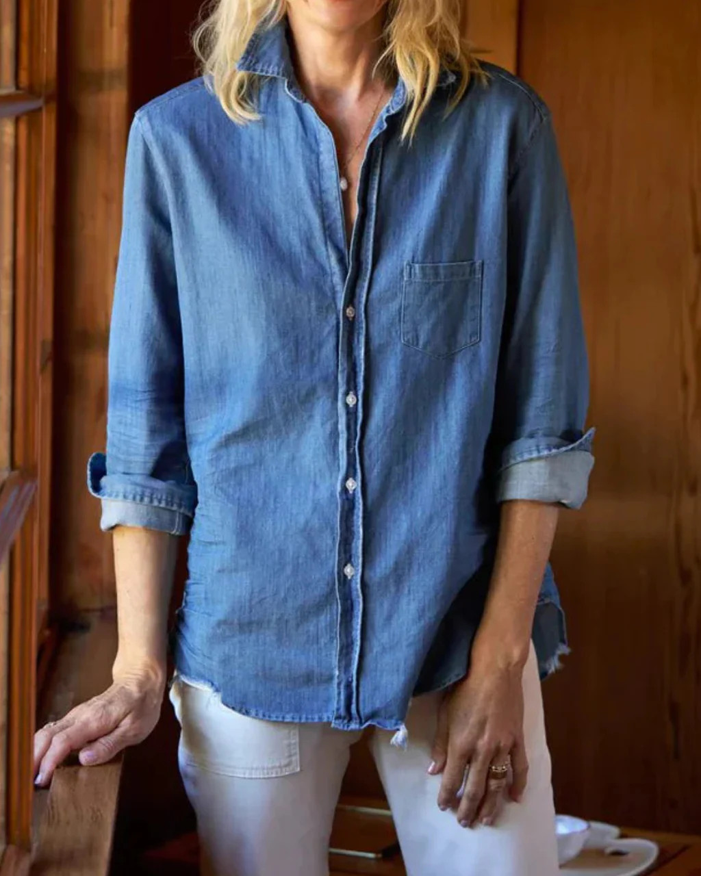 EILEEN RELAXED BUTTON-UP SHIRT | FEBE Clothing