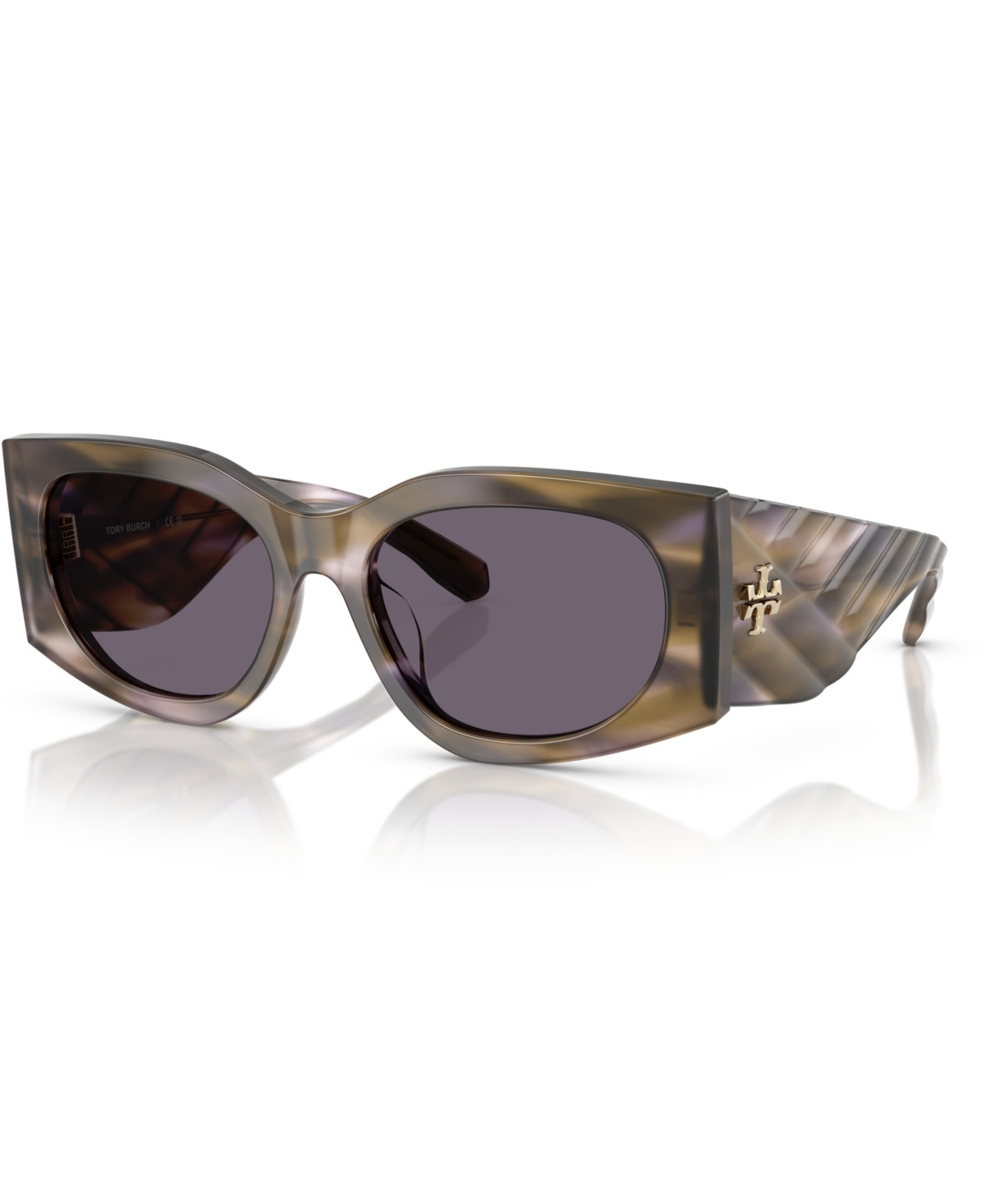 Tory Burch Women's Large Sunglasses, TY7221U - Purple Striated | Macy's