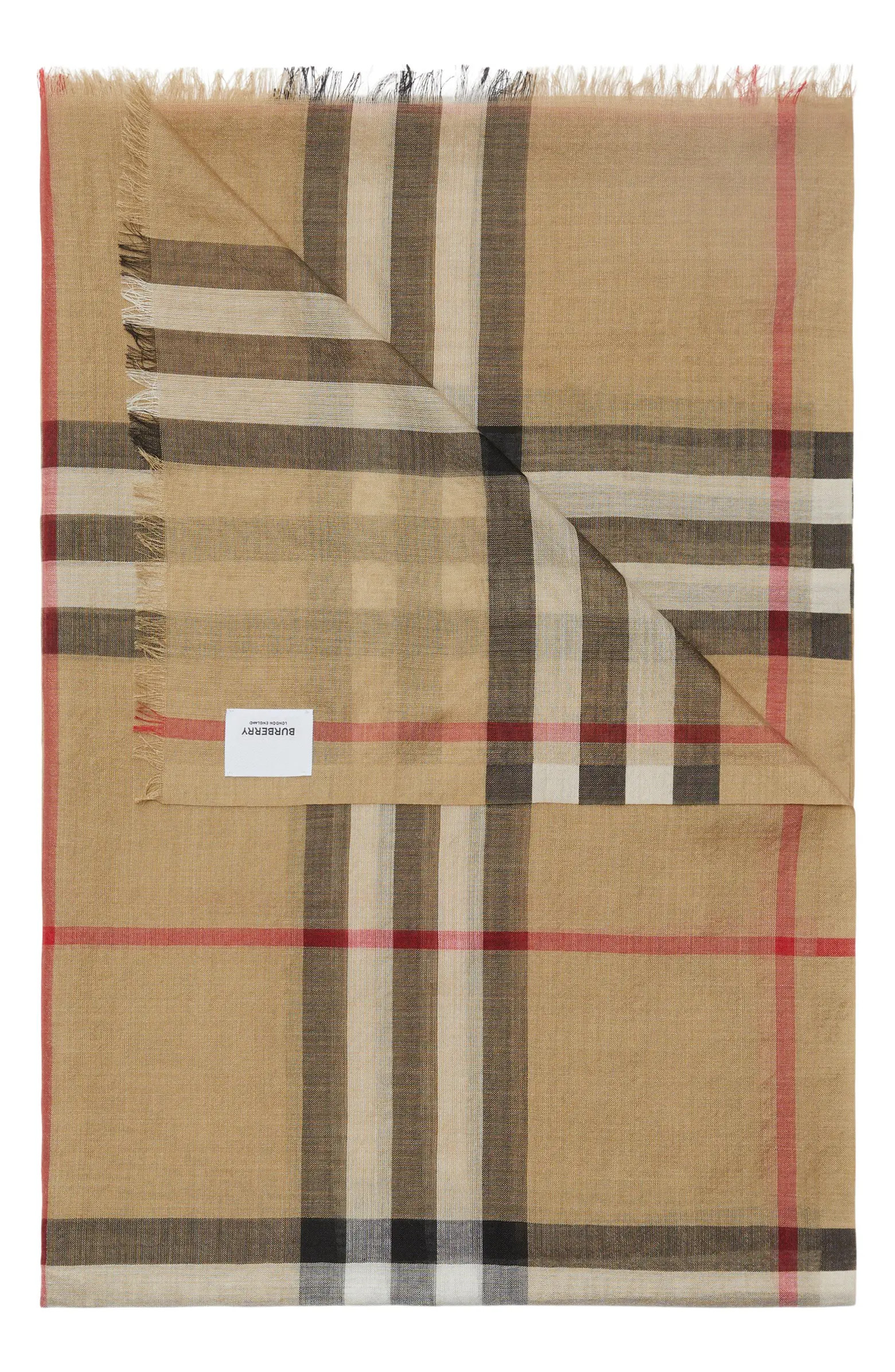 Giant Check Print Wool & Silk Scarf | Nordstrom