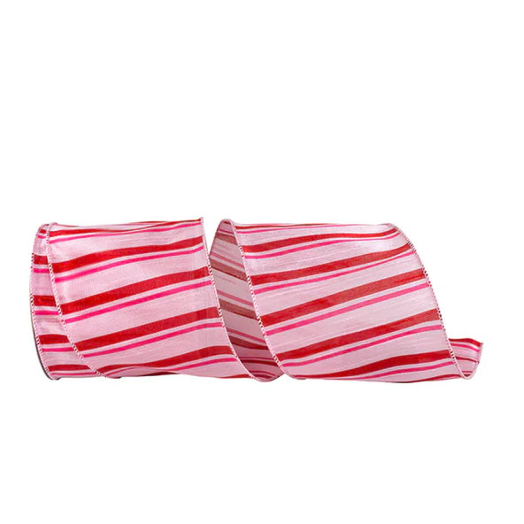 Pink & Red Striped 4" Ribbon | Fig and Dove
