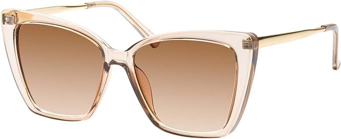 mosanana Oversized Cat Eye Sunglasses for Women Trendy Style MS52028 | Amazon (US)