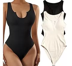  SUUKSESS Women Ribbed Seamless Sexy Bodysuit