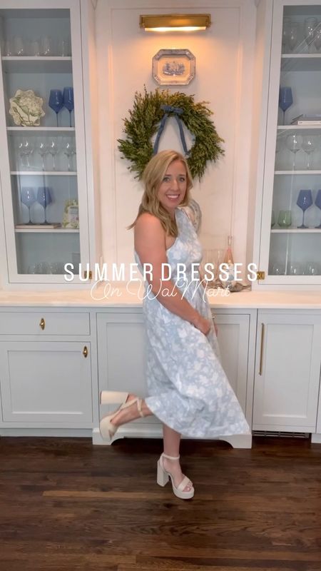 The cutest summer dresses on Walmart! 

Blue bridal baby shower dress wedding guest dress outdoor wedding night out date night casual elevated look beach dress shoes block print heels sun hat beach hats

#LTKFind #LTKunder50 #LTKshoecrush