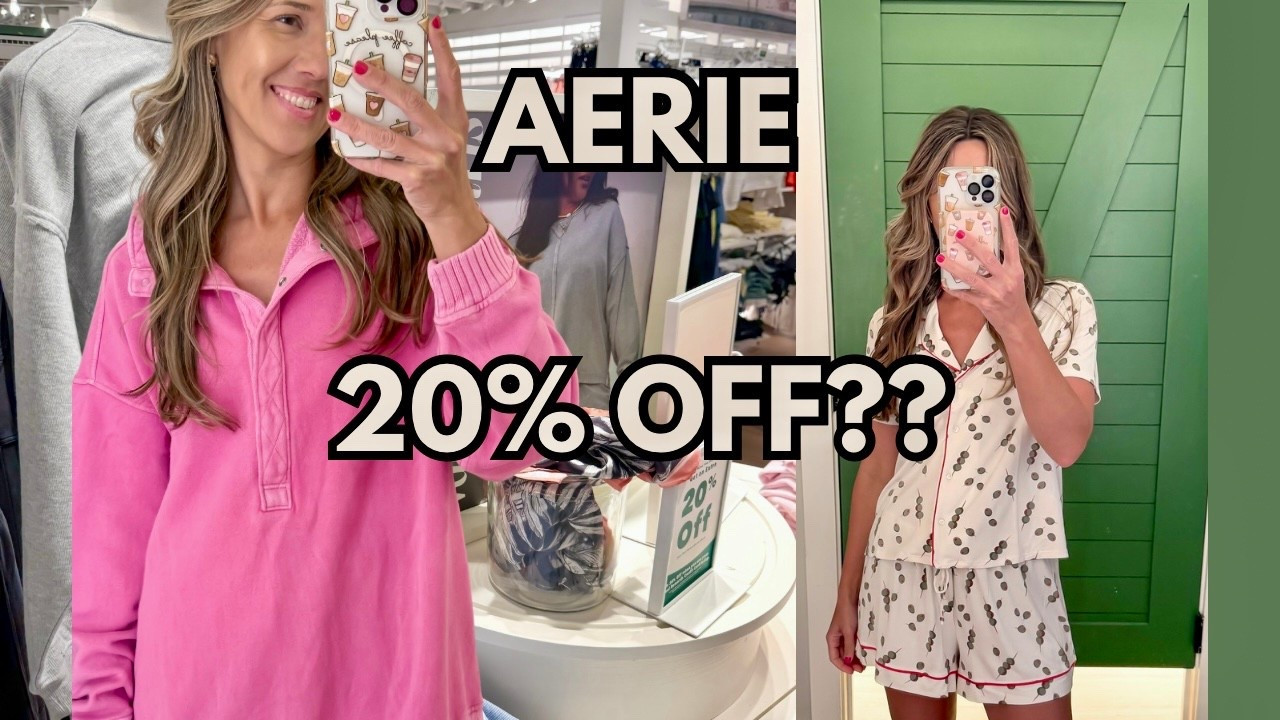 New @Aerie haul up on YouTube 
20% off 

#LTKSaleAlert #LTKxAerie