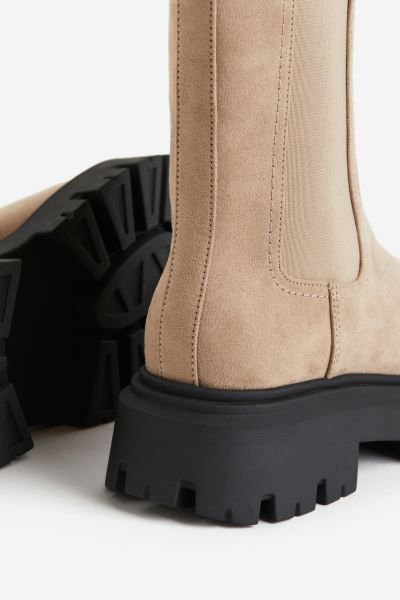 Chunky Chelsea Boots - Beige - Ladies | H&M US | H&M (US + CA)