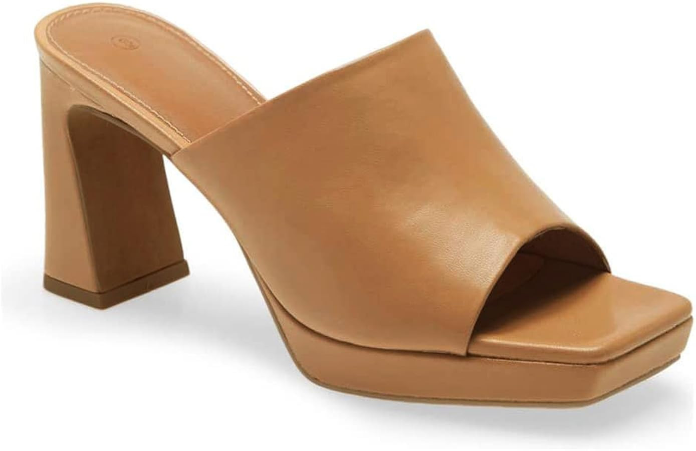 Trish Lucia Womens Platform Chunky Heels Mules Square Open Toe High Heeled Sandals Slip On Slides... | Amazon (US)