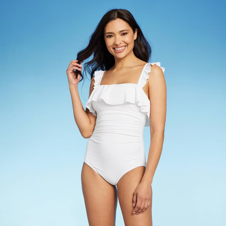Women's Ruffle Full Coverage One Piece Swimsuit - Kona Sol™ | Target