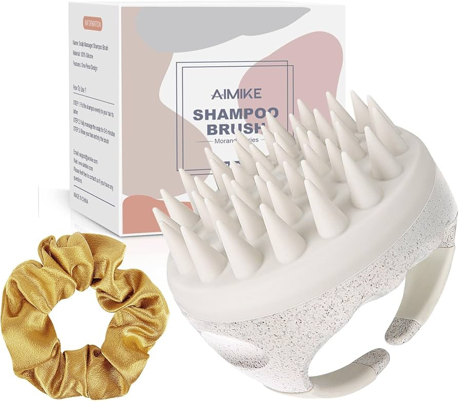 AIMIKE Soft Silicone Scalp Massager Brush, Exfoliator for Dandruff, Head Scrubber for Thick Curly... | Amazon (US)