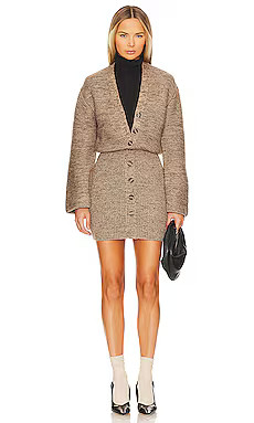 L'Academie Nilsa Dress in Brown & Beige Multi from Revolve.com | Revolve Clothing (Global)