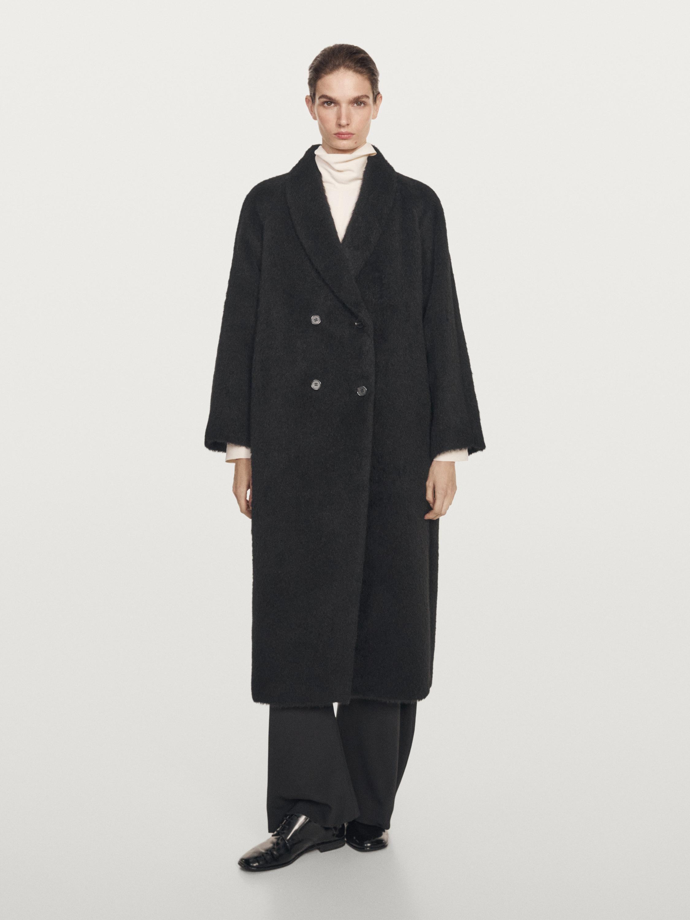 Long alpaca and wool coat | Massimo Dutti UK