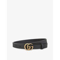GG buckle slim leather belt | Selfridges