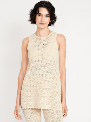 Sleeveless Crochet Tunic Sweater | Old Navy (US)