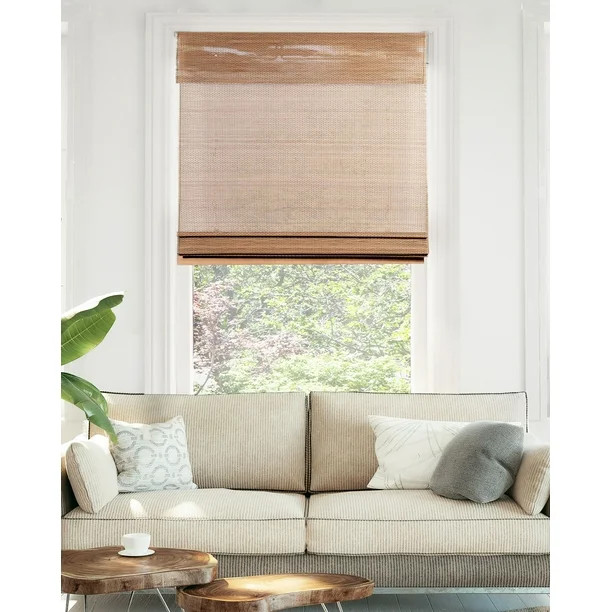CHICOLOGY Cordless Bamboo Roman Shade, Acorn (Room Darkening) 23"W X 64"H - Walmart.com | Walmart (US)