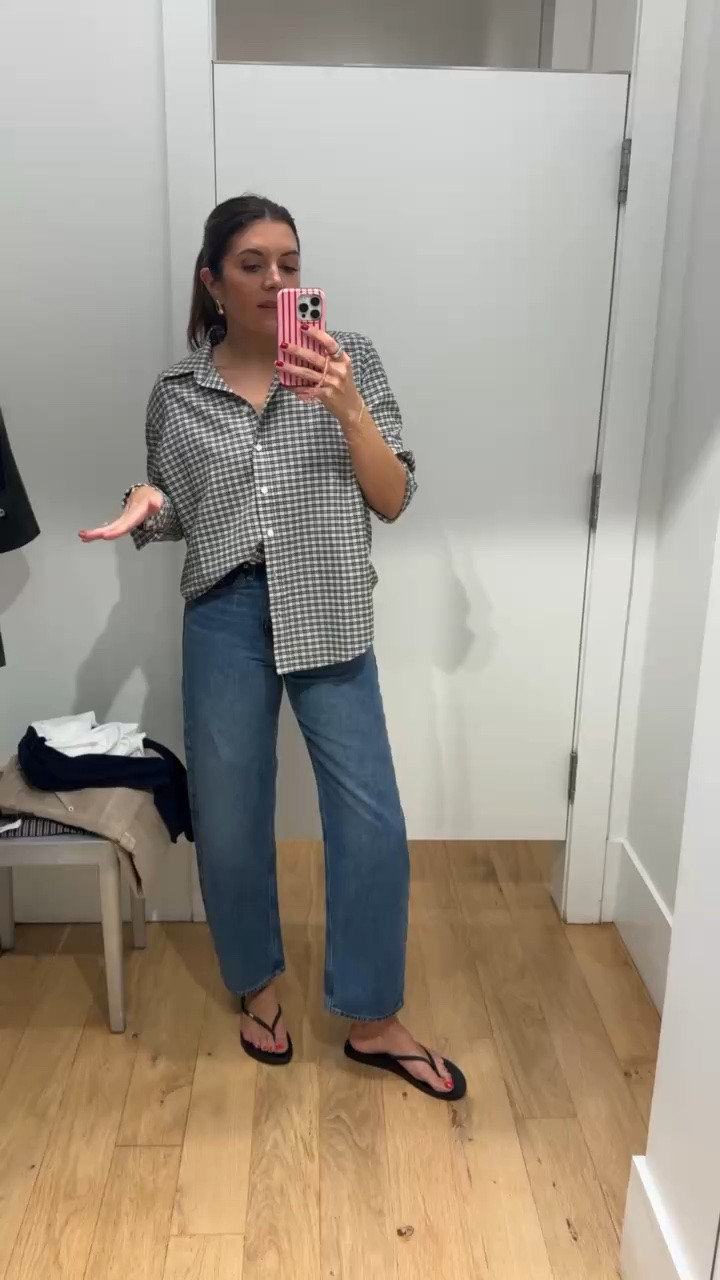 The perfect plaid button down now on sale! I’m 5’7” and wear a small. 4 in the barrel jeans! On sale now!

#LTKSaleAlert #LTKTall #LTKOver40