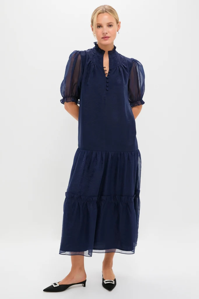 Navy Chiffon Selena Maxi Dress | Tuckernuck (US)