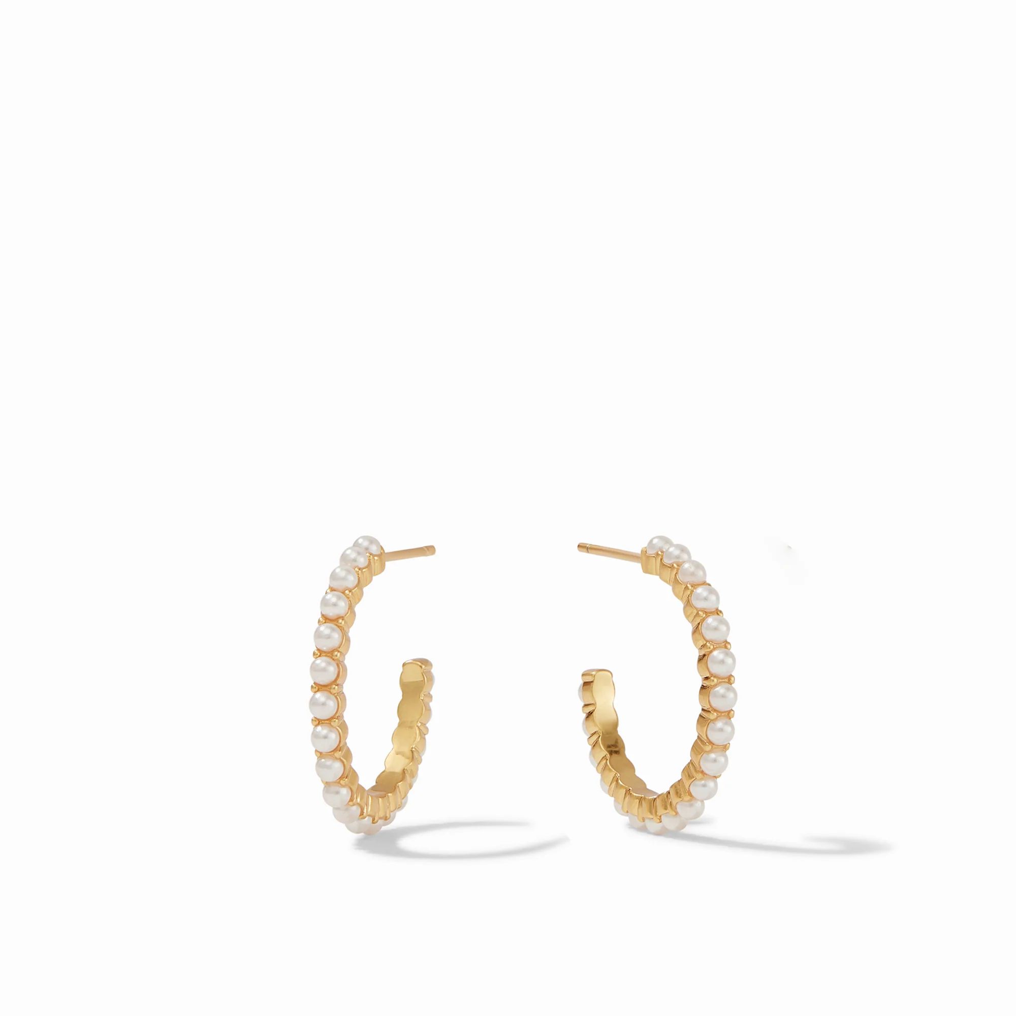 Juliet Pearl & Gold Hoop Earrings | Julie Vos | Julie Vos