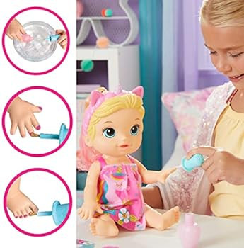Baby Alive Glam Spa Baby Doll, Unicorn, Makeup Toy for Kids 3 and Up, Color Reveal Mani-Pedi and ... | Amazon (US)