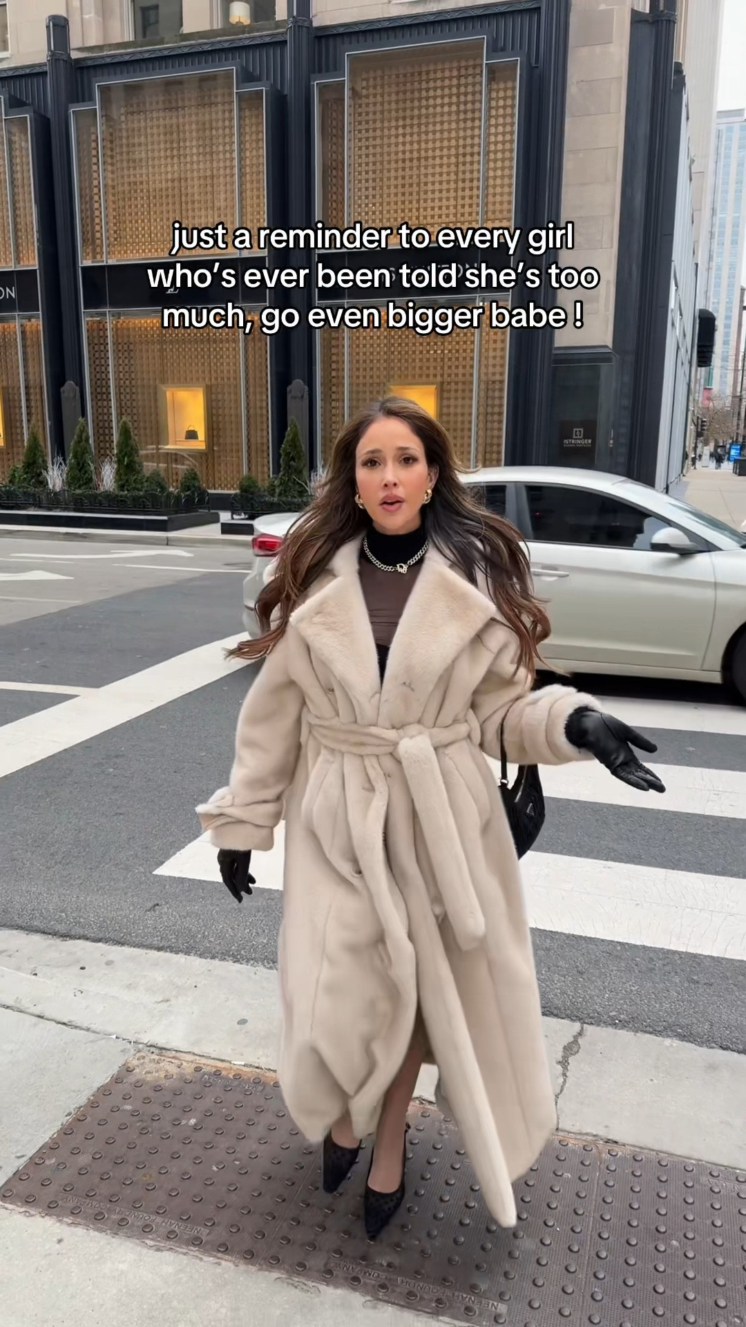 winter neutral coat rotation: source unknown shearling collared faux leather belted jacket, ducie london thalia faux fur jacket & black faux leather kitten heeled boots 🖤🖤🖤 winter outfit ideas, big coats, street style outfit aesthetic 

#LTKStyleTip #LTKNYFW #LTKWatchNow