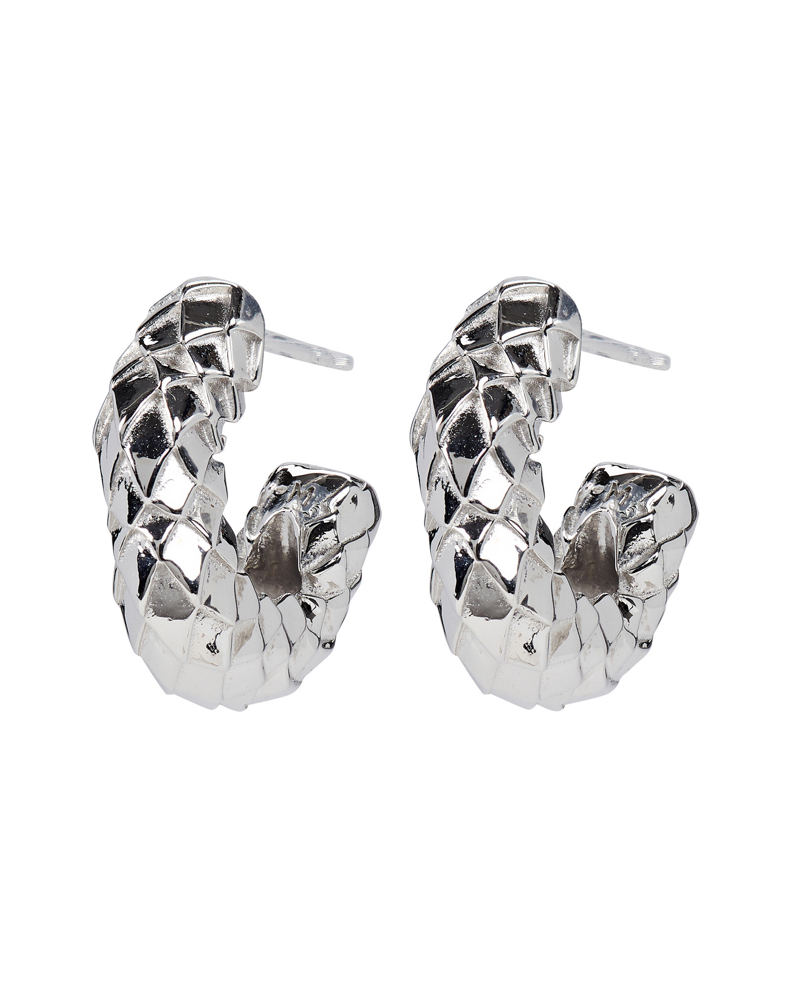Serent Silver-Plated Chubby Hoop Earrings | INTERMIX