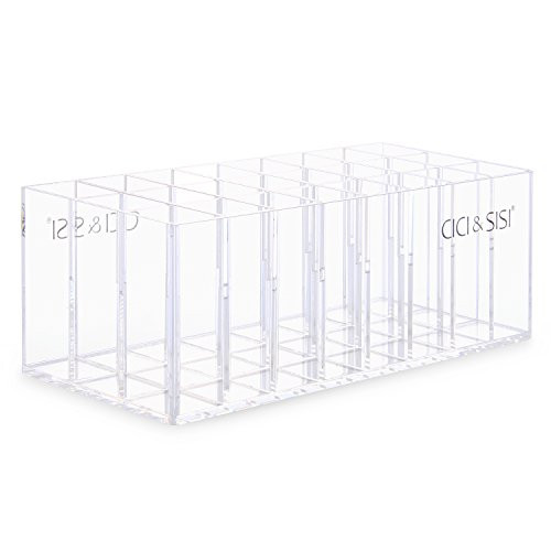 CICI&SISI Acrylic Lip Gloss Lipstick Holder Organizer with 24 Stand, Transparent | Amazon (US)