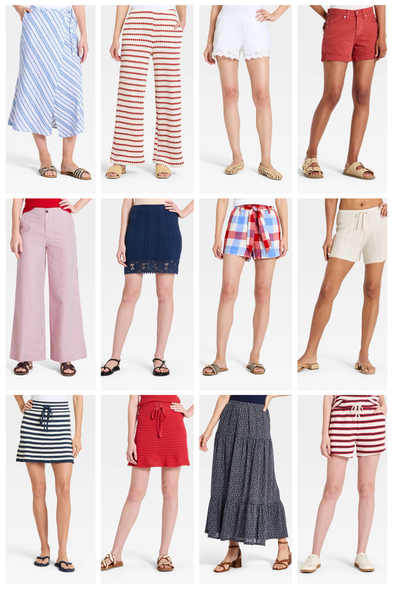 Target new arrival red white and blue shorts, pants and skirts for summer 

#LTKmomlife #LTKootd